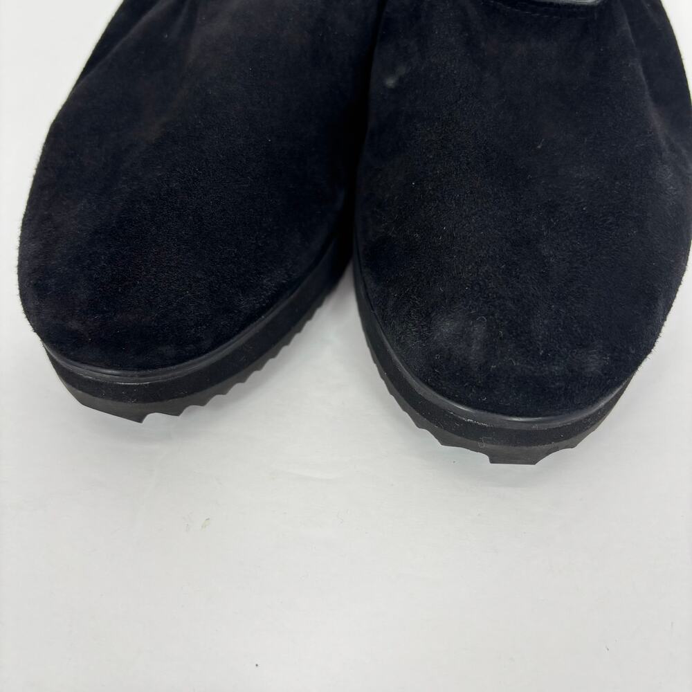 Eileen Fisher Wedge Ballet Flat Slip On Shoes 10 Blk Suede Minimalist Lagenlook - Picture 3 of 9